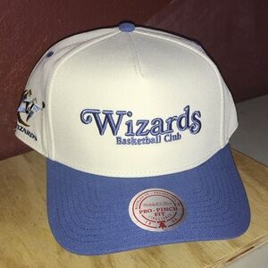 Washington Wizards Cream and Blue Cap retro snapback hat brand new osfm cap